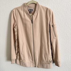 CHELSEA 28 Jacket Indoor Top Light SMALL Lace Back Blush Pink BALLETCORE‎ NWOT